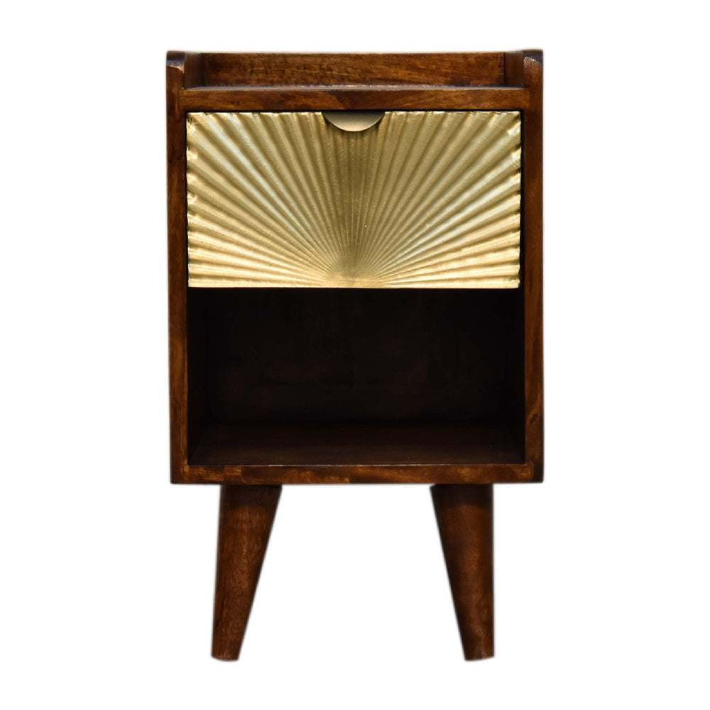 Aluna Mini Manila Gold 1 Drawer Nightstand