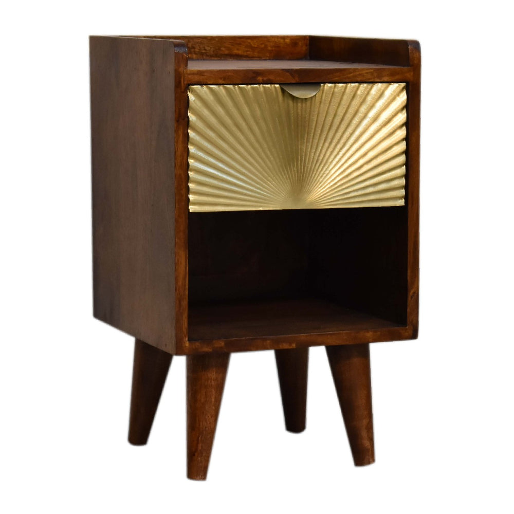 Aluna Mini Manila Gold 1 Drawer Nightstand