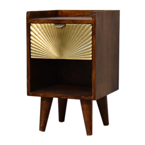 Aluna Mini Manila Gold 1 Drawer Nightstand