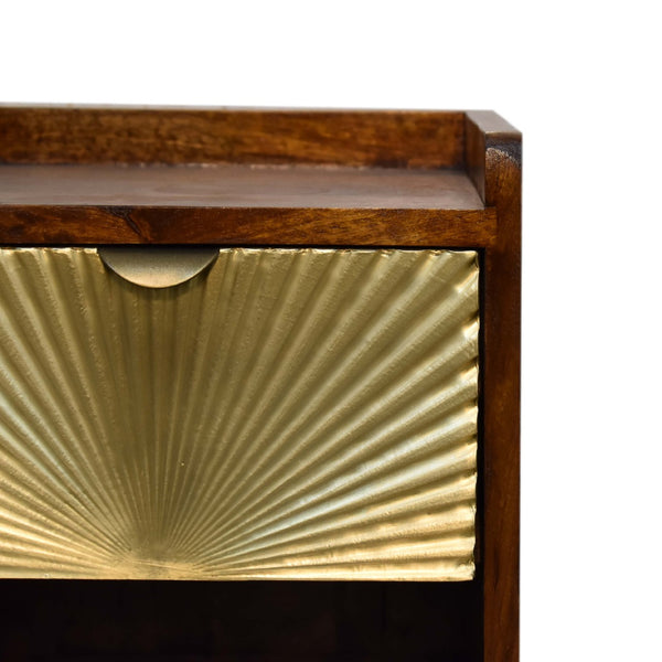 Aluna Mini Manila Gold 1 Drawer Nightstand