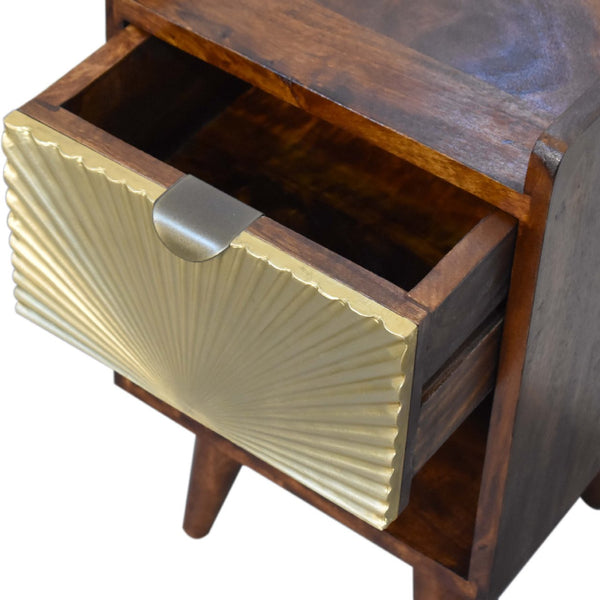 Aluna Mini Manila Gold 1 Drawer Nightstand