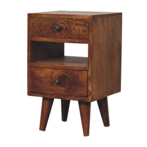 Aluna Mini Classic Multi Chestnut Nightstand
