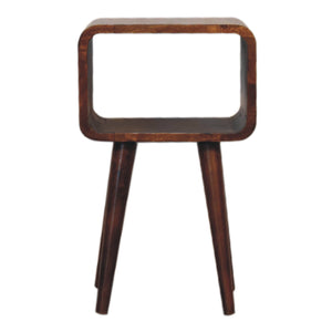 Aluna Mini Chestnut Curved Open Nightstand