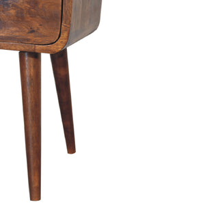 Aluna Mini Chestnut Curve Open Nightstand