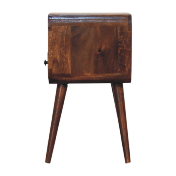Aluna Mini Chestnut Curve Open Nightstand