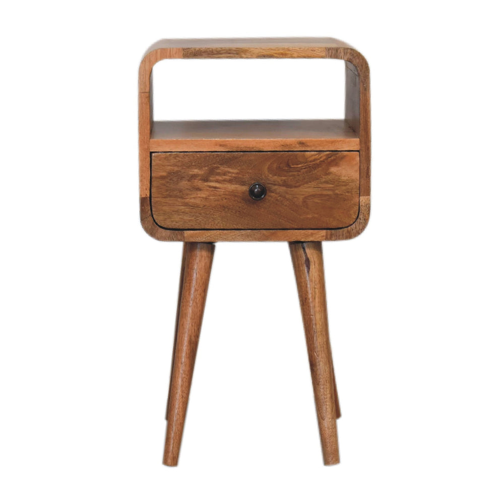 Aluna Mini Oakish Curve Open Nightstand