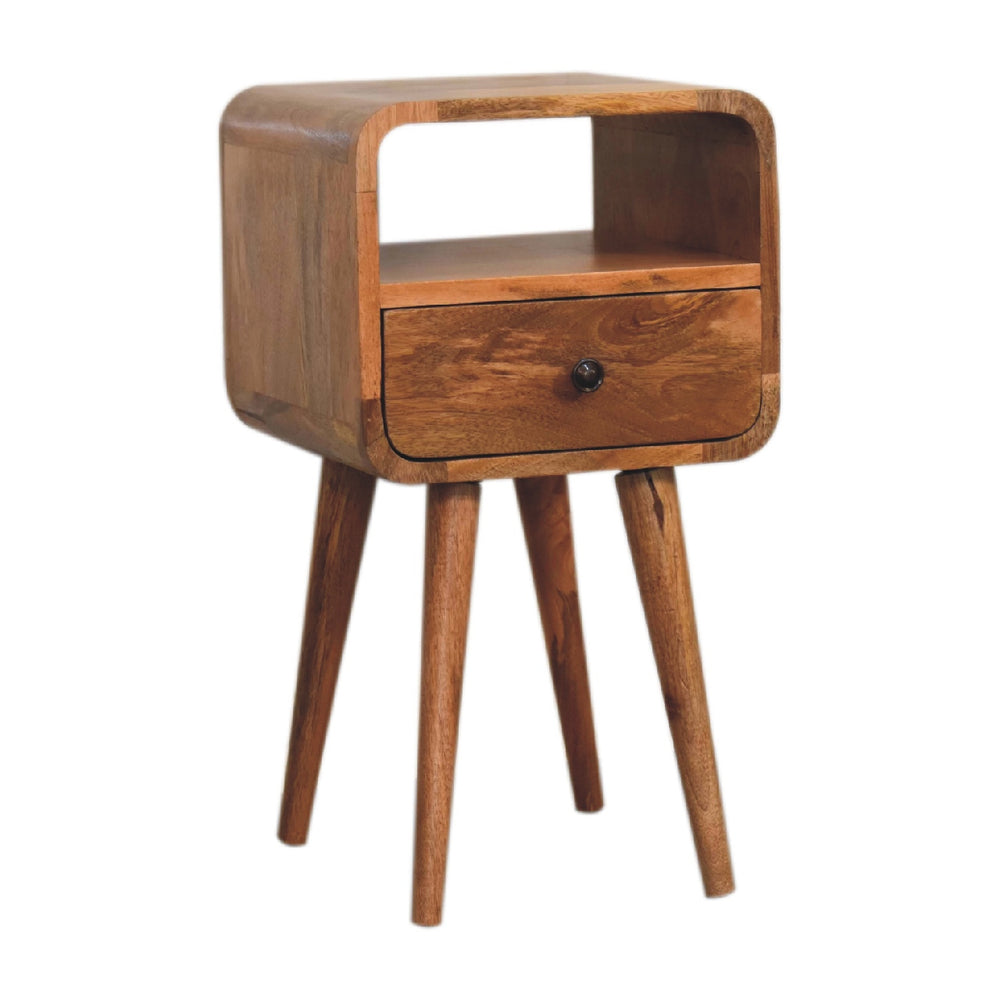 Aluna Mini Oakish Curve Open Nightstand