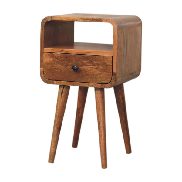 Aluna Mini Oakish Curve Open Nightstand