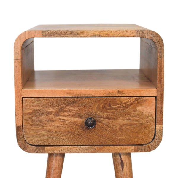 Aluna Mini Oakish Curve Open Nightstand