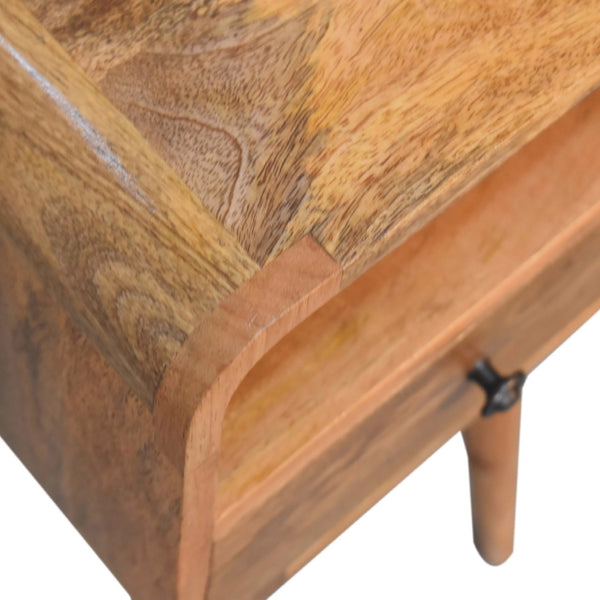 Aluna Mini Oakish Curve Open Nightstand
