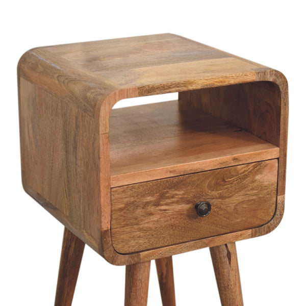 Aluna Mini Oakish Curve Open Nightstand