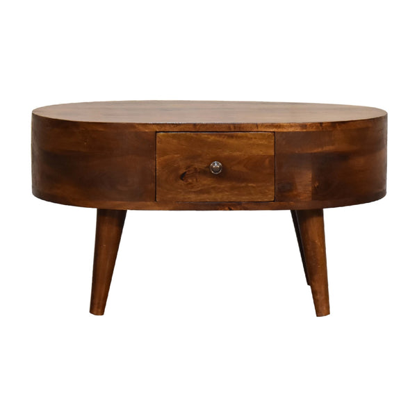 Aluna Mini Chestnut Rounded Coffee Table