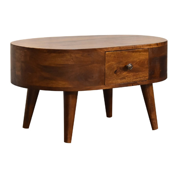 Aluna Mini Chestnut Rounded Coffee Table