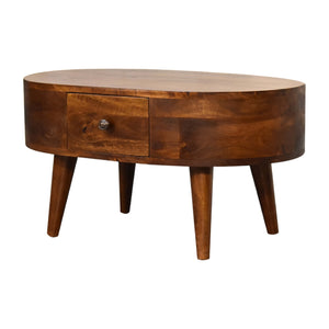 Aluna Mini Chestnut Rounded Coffee Table