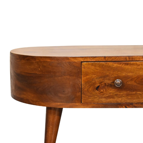 Aluna Mini Chestnut Rounded Coffee Table