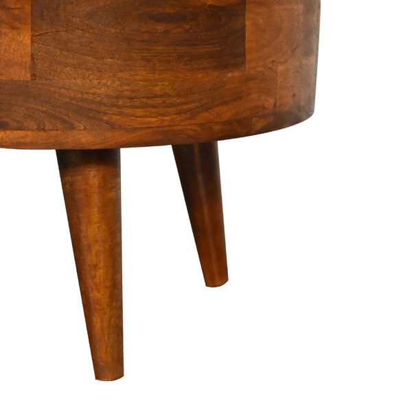 Aluna Mini Chestnut Rounded Coffee Table