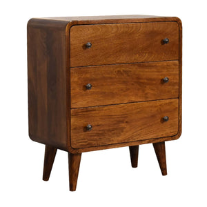 Aluna Mini Curved Chestnut Dresser