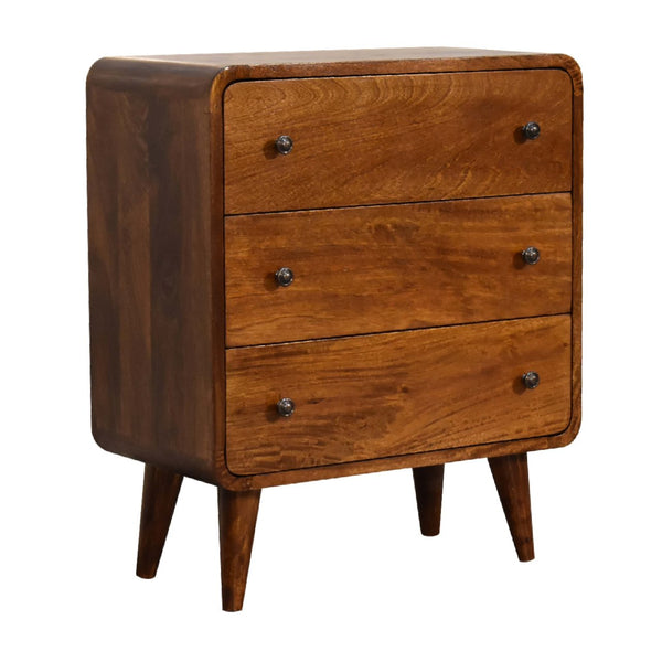 Aluna Mini Curved Chestnut Dresser