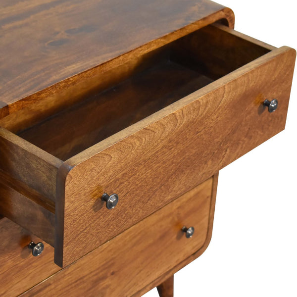 Aluna Mini Curved Chestnut Dresser
