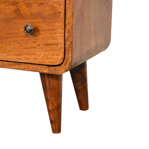 Aluna Mini Curved Chestnut Dresser