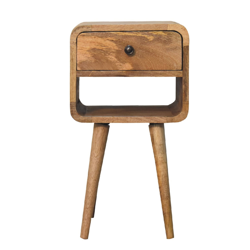 Aluna Mini Oakish Curve Lower Nightstand
