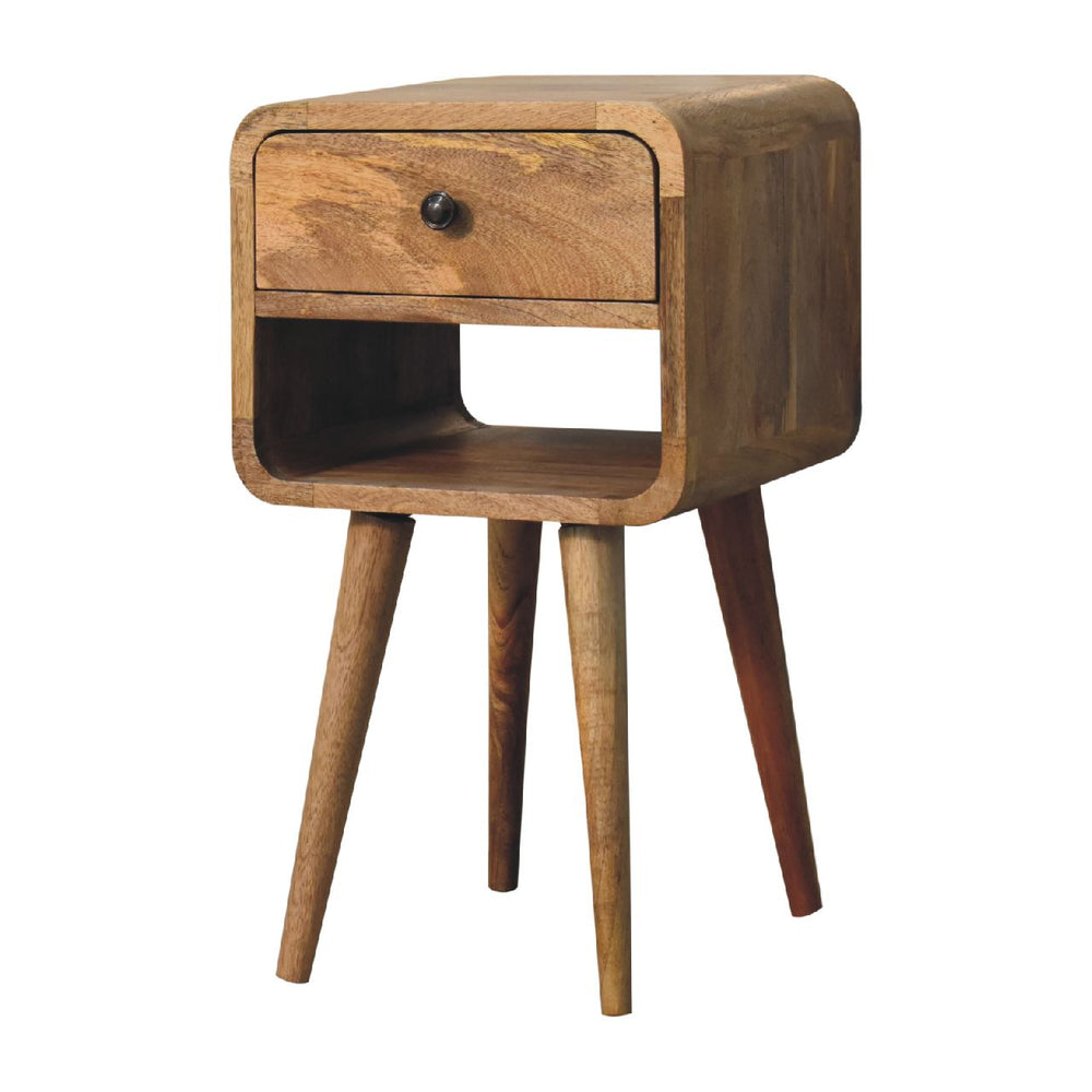 Aluna Mini Oakish Curve Lower Nightstand