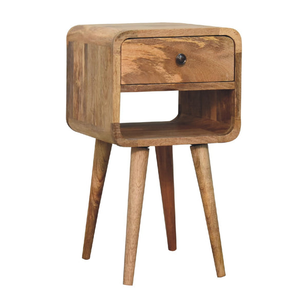 Aluna Mini Oakish Curve Lower Nightstand