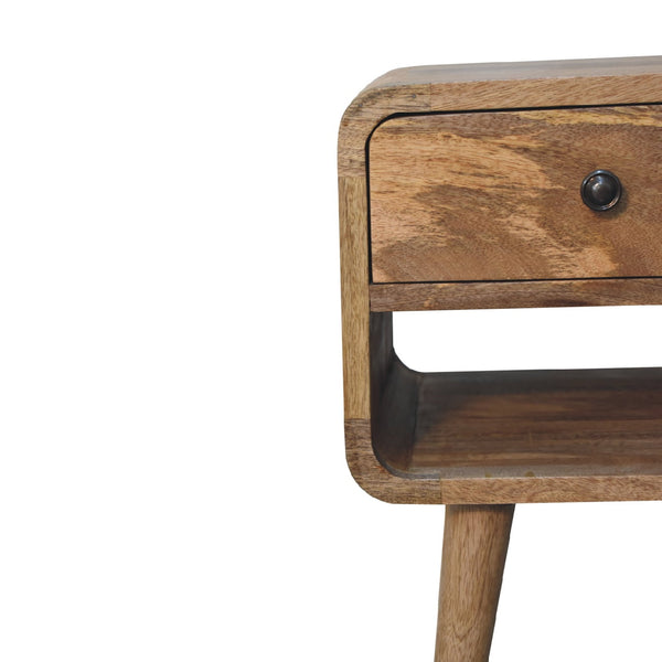 Aluna Mini Oakish Curve Lower Nightstand