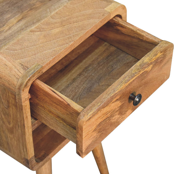 Aluna Mini Oakish Curve Lower Nightstand