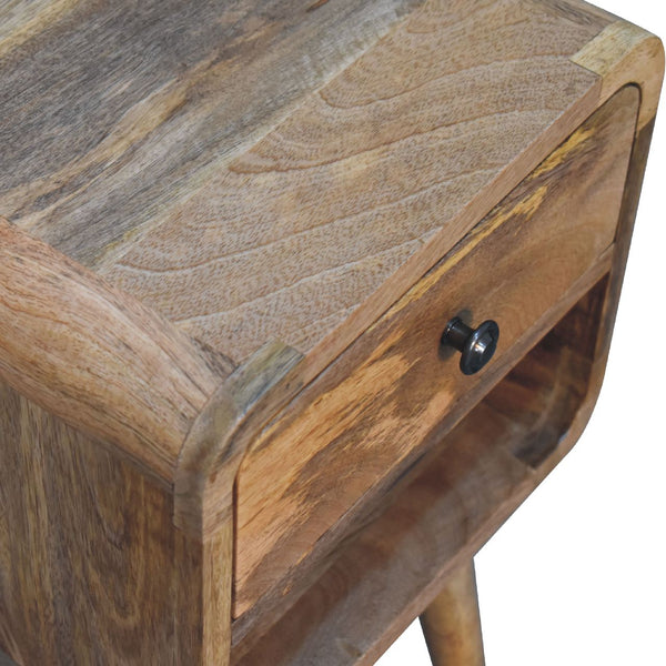 Aluna Mini Oakish Curve Lower Nightstand