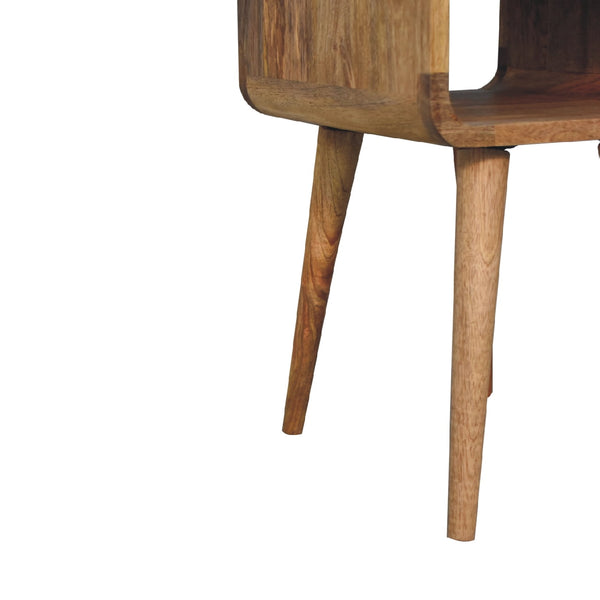 Aluna Mini Oakish Curve Lower Nightstand
