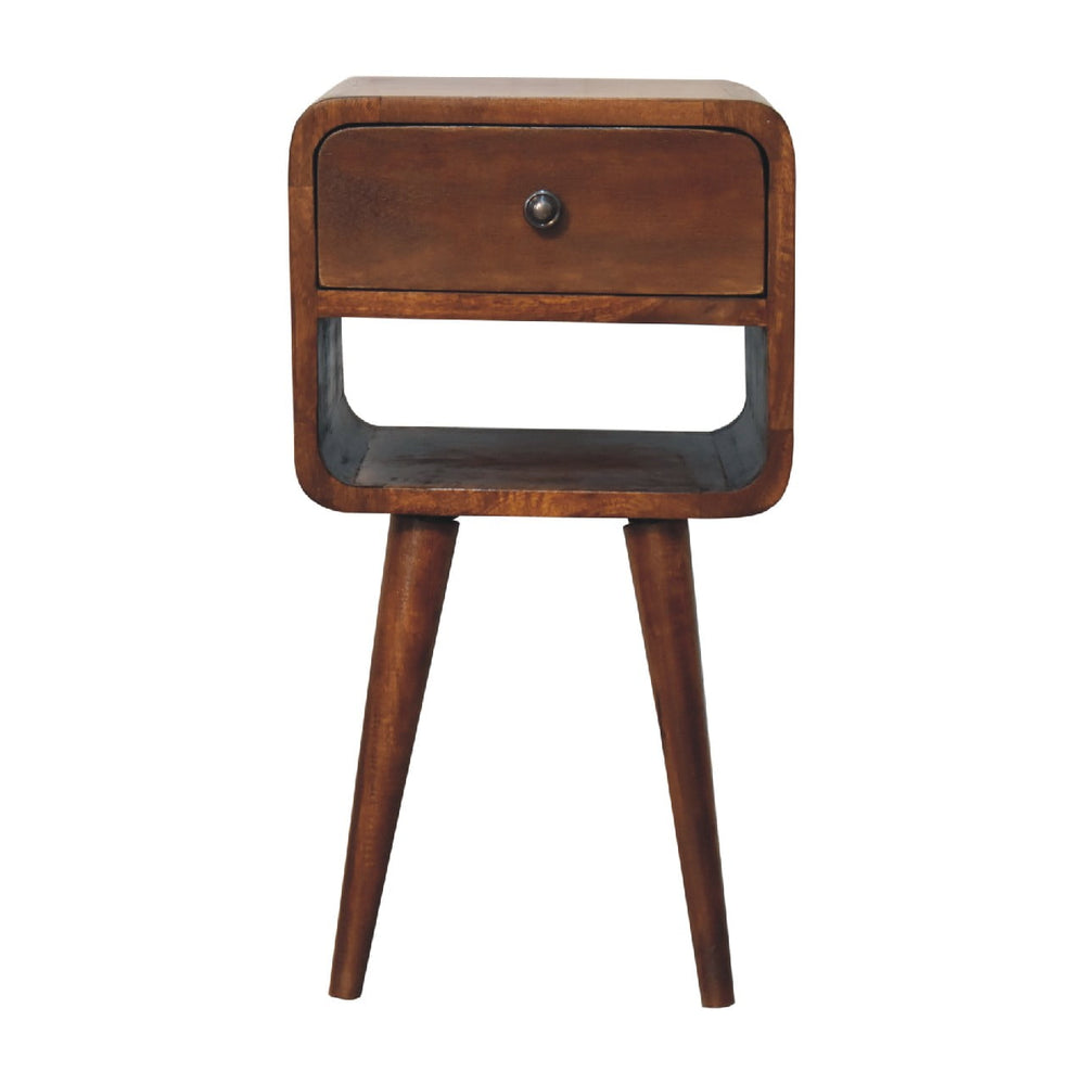 Aluna Mini Chestnut Curve Lower Nightstand