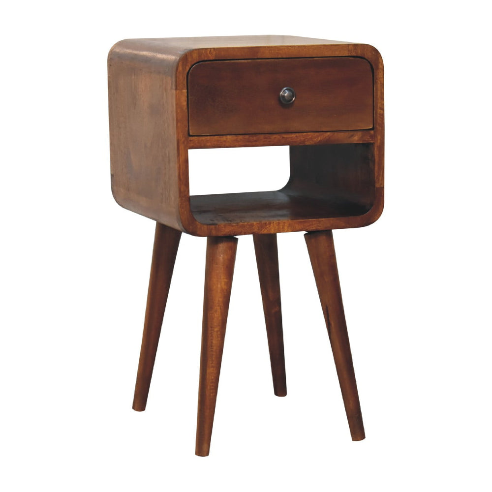 Aluna Mini Chestnut Curve Lower Nightstand