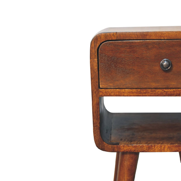 Aluna Mini Chestnut Curve Lower Nightstand
