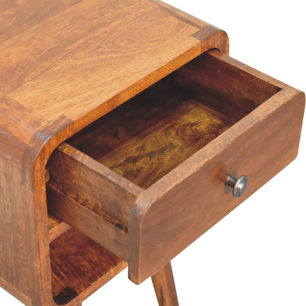 Aluna Mini Chestnut Curve Lower Nightstand