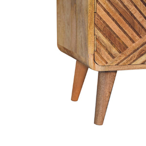 Aluna Boucle Carved Telephone Bench