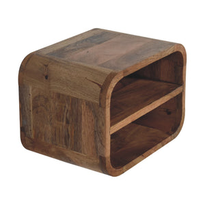 Aluna Oakish Floating Open Curve Nightstand