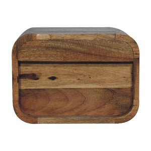 Aluna Oakish Floating Open Curve Nightstand