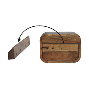 Aluna Oakish Floating Open Curve Nightstand