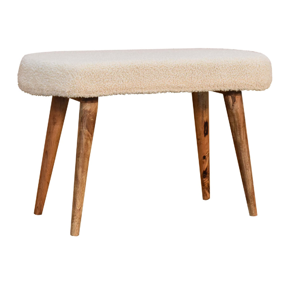 Aluna Cream Boucle Nordic Bench