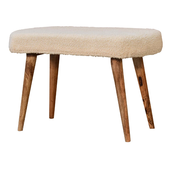Aluna Cream Boucle Nordic Bench