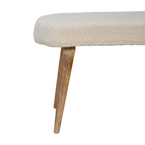 Aluna Cream Boucle Nordic Bench