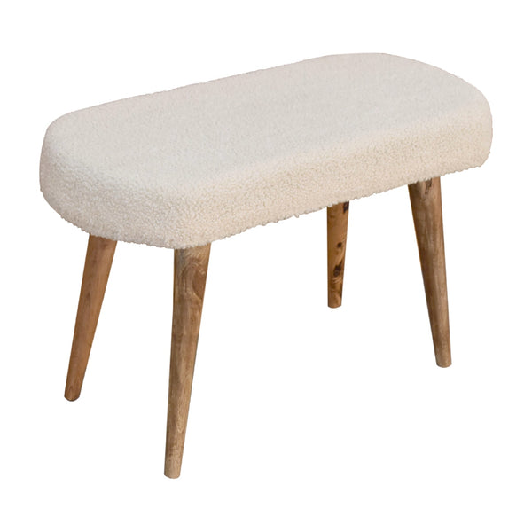 Aluna Cream Boucle Nordic Bench