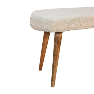 Aluna Cream Boucle Nordic Bench