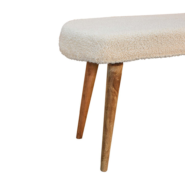 Aluna Cream Boucle Nordic Bench