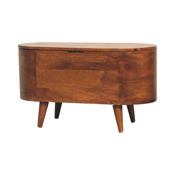 Aluna Chestnut Rounded Lid up Chest