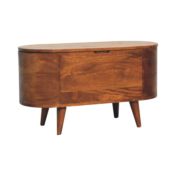 Aluna Chestnut Rounded Lid up Chest