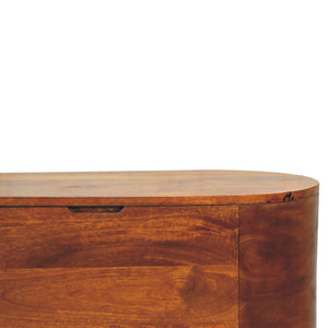 Aluna Chestnut Rounded Lid up Chest
