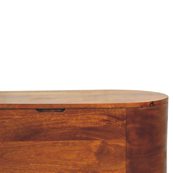 Aluna Chestnut Rounded Lid up Chest