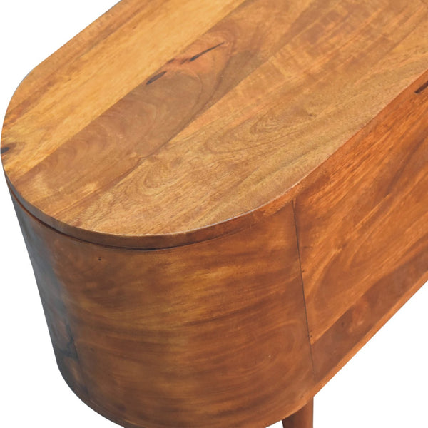 Aluna Chestnut Rounded Lid up Chest